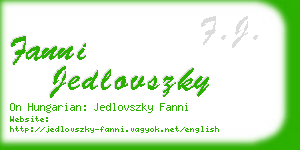 fanni jedlovszky business card